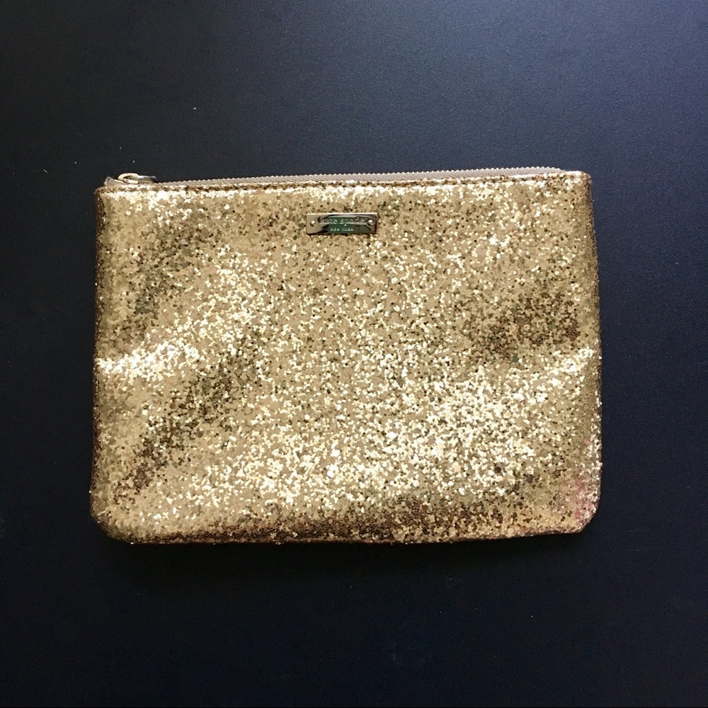 Kate Spade gold glitter bag
